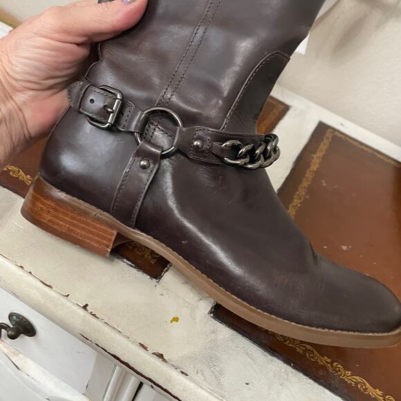 Coach Dark Brown Heeled Boots - Picture 2 of 16